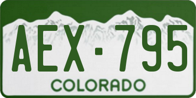 CO license plate AEX795