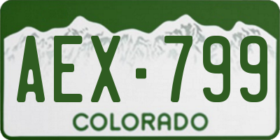 CO license plate AEX799