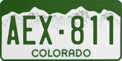 CO license plate AEX811