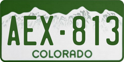 CO license plate AEX813
