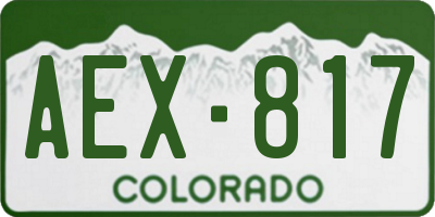CO license plate AEX817