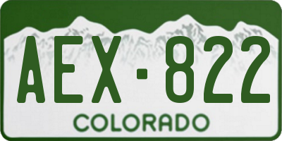 CO license plate AEX822