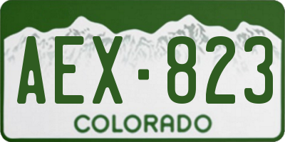 CO license plate AEX823