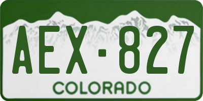 CO license plate AEX827