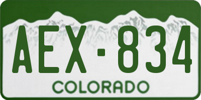 CO license plate AEX834