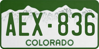 CO license plate AEX836