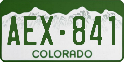 CO license plate AEX841