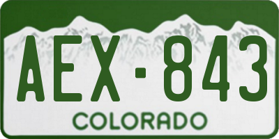 CO license plate AEX843