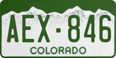 CO license plate AEX846