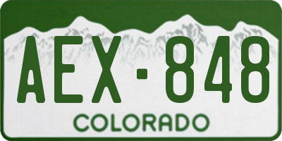 CO license plate AEX848