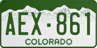 CO license plate AEX861