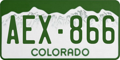 CO license plate AEX866