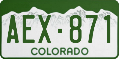CO license plate AEX871