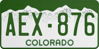 CO license plate AEX876