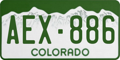 CO license plate AEX886