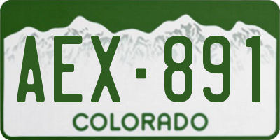 CO license plate AEX891