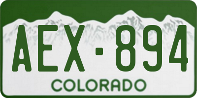 CO license plate AEX894