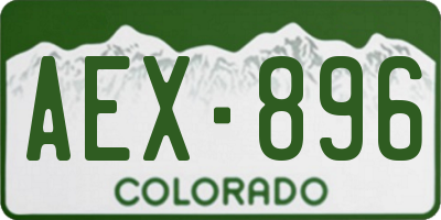 CO license plate AEX896