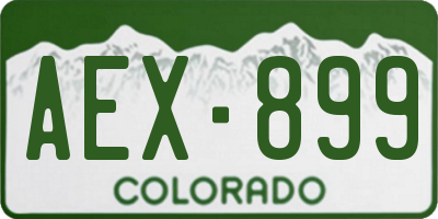 CO license plate AEX899