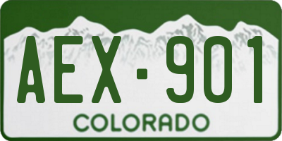 CO license plate AEX901