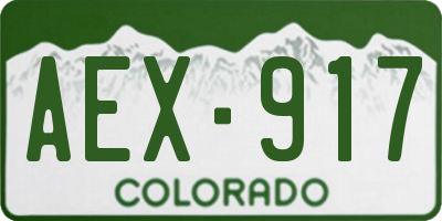 CO license plate AEX917