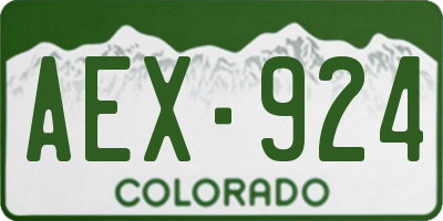 CO license plate AEX924