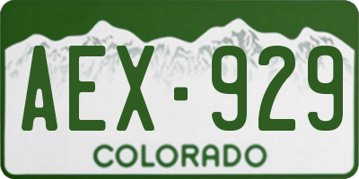 CO license plate AEX929