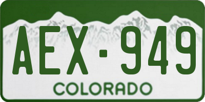 CO license plate AEX949