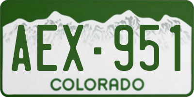 CO license plate AEX951