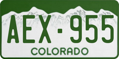 CO license plate AEX955