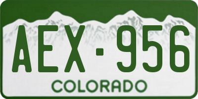 CO license plate AEX956