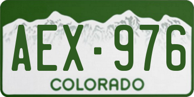 CO license plate AEX976