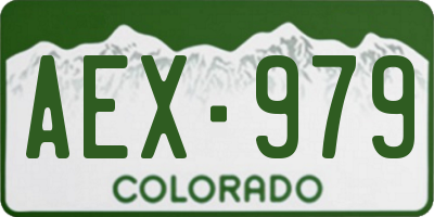 CO license plate AEX979