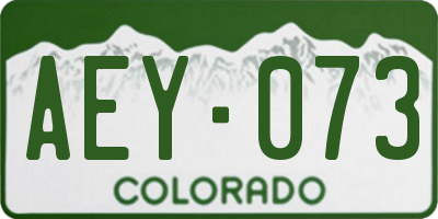 CO license plate AEY073