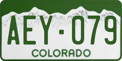 CO license plate AEY079