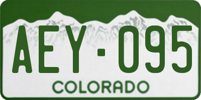 CO license plate AEY095