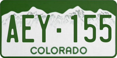 CO license plate AEY155
