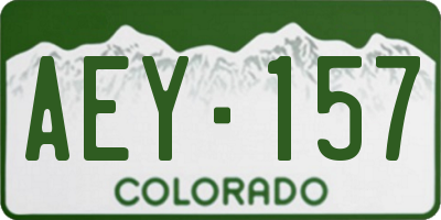 CO license plate AEY157