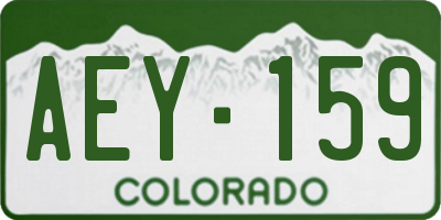 CO license plate AEY159