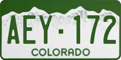 CO license plate AEY172