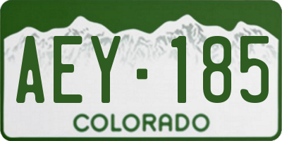 CO license plate AEY185
