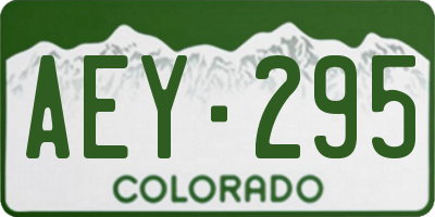 CO license plate AEY295