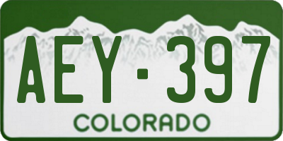 CO license plate AEY397