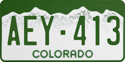 CO license plate AEY413