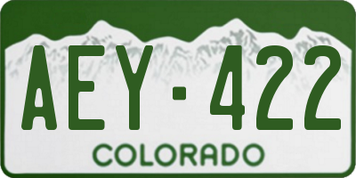 CO license plate AEY422