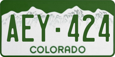CO license plate AEY424