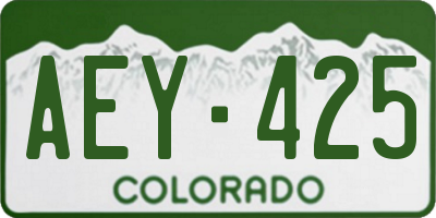CO license plate AEY425