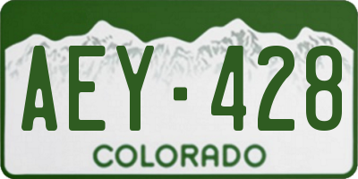 CO license plate AEY428