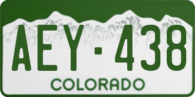 CO license plate AEY438