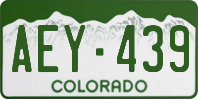 CO license plate AEY439